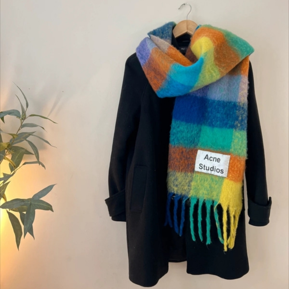 Acne Studios Multicolor Plaid Scarf